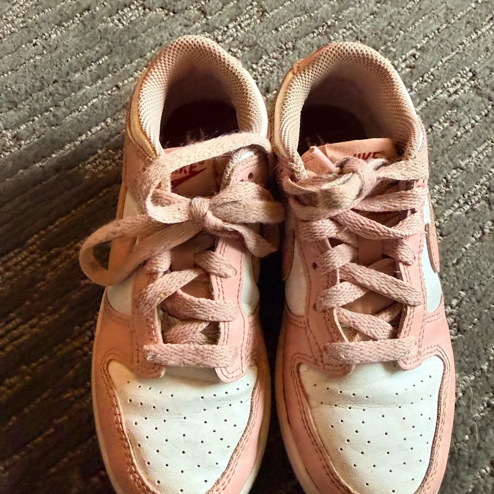 Nike Kids Pink and White Sneakers